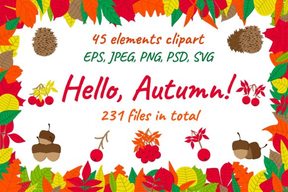 Autumn Leaves Vector Clipart Set for Branding and Marketing