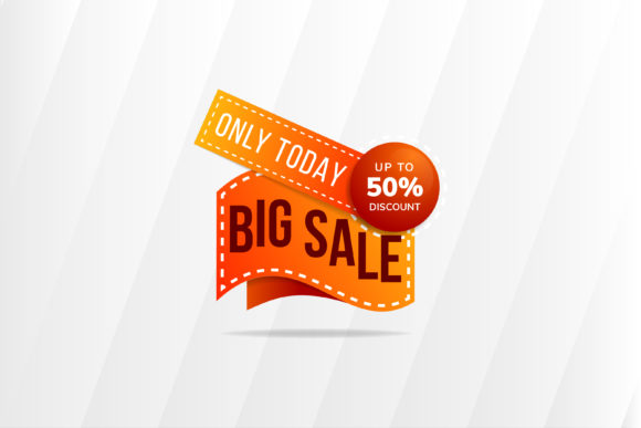 Big Sale Element Banner Orange for Web Elements and Graphics