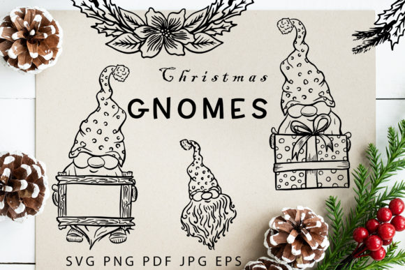 Christmas Gnomes Graphics for Digital Sellers