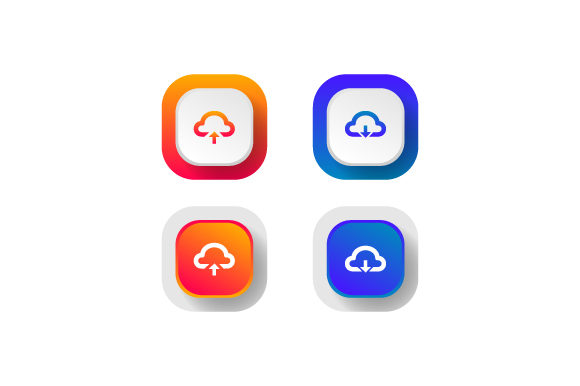 Cloud User Interface Icon Collection for Handmade Creations