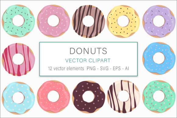 Donuts Vector Illustration: A Playful Graphic Asset for Creative Publishing