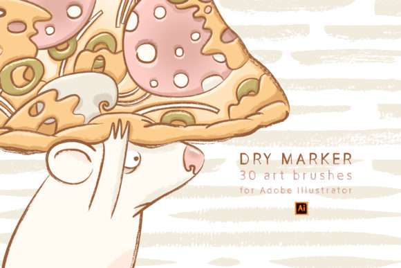 Dry Marker Brushes for Illustrator - Graphic Design Asset Review