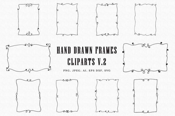 Handmade Frames Cliparts Ver. 2 for Creative Graphics and Illustrations