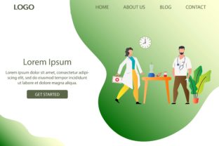 Landing Page Doctor in Hospital Graphics