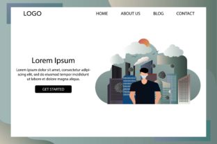 Landing Page Fight Corona Design for Web Elements and Graphics