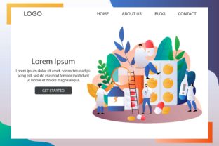 Landing Page Medical Team Graphics for Web Elements