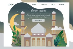 Landing Page Ramadan Kareem Concept: A Versatile Graphic Design Asset