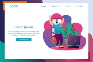Landing Page Stay Home and Play Game Graphics