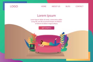 Landing Page Stay Home Design Concept for Handmade Projects