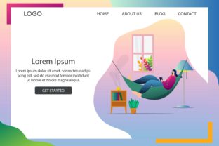 Landing Page Stay Home Graphics for Crafting and Web Elements