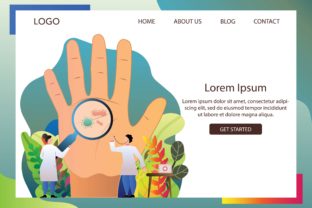 Landing Page the Doctor Detects a Virus Graphics