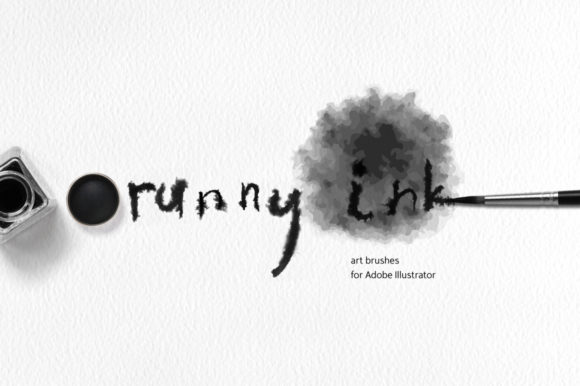 Runny Ink Brushes for Illustrator: A Graphic Design Asset Review
