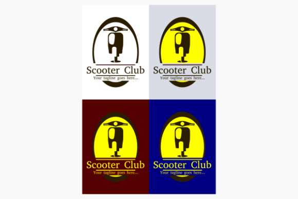 Scooter Club Illustration Icon Vector for Graphics and Web Elements